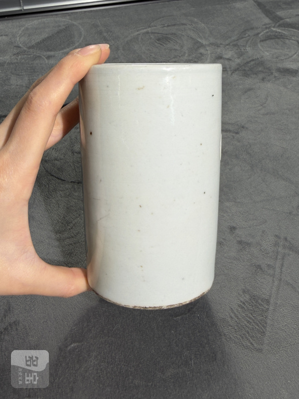 清同治粉彩福星高照纹笔筒 - 图4